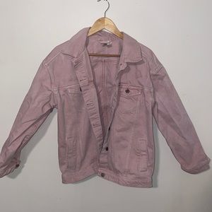 Oversized Light Pink Jean Jacket